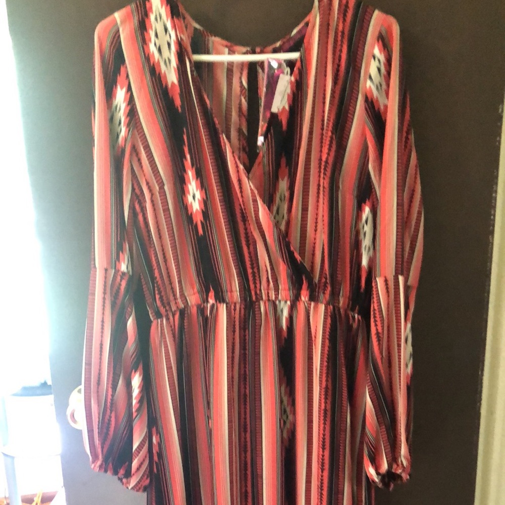 Hi low Aztec dress
